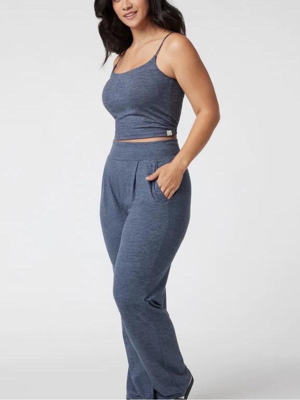 Vuori Lux At Ease Straight Pants Women’s XS Blue High Rise Lounge Athletic